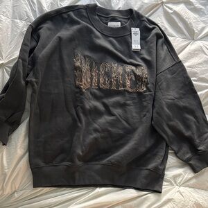 Abercrombie & Fitch Black Crewneck Sweater